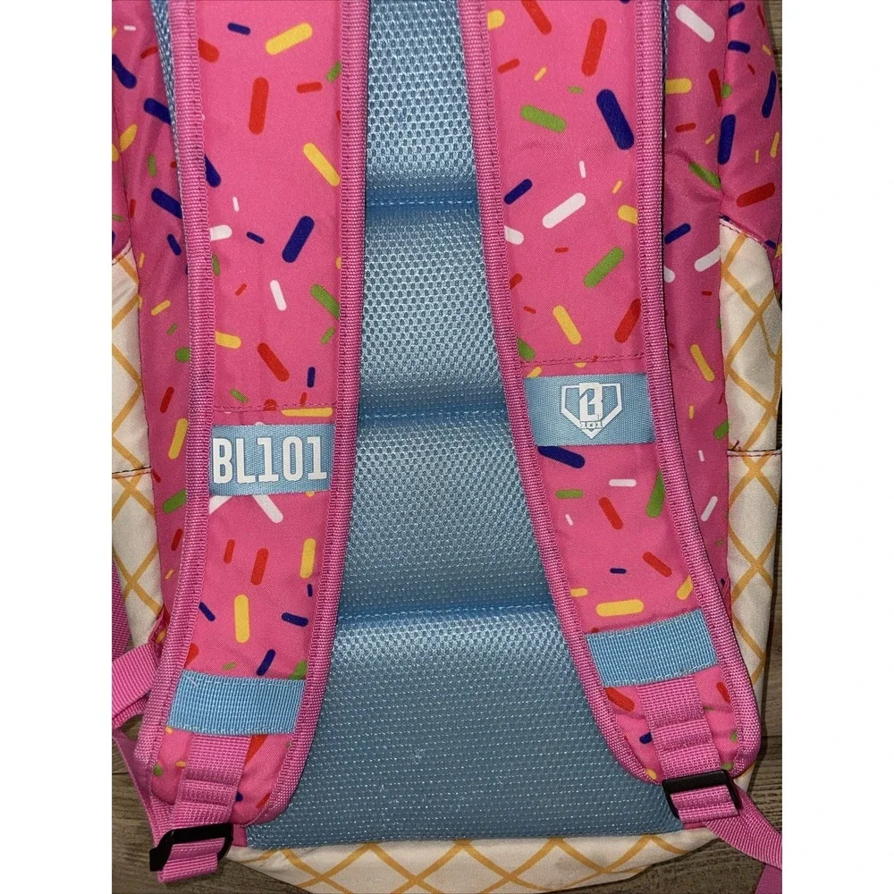 Baseball Lifestyle 101 Pink Ice Cream Drip Backpack Strawberry Colorway
